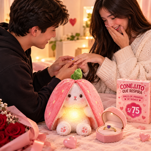 Conejito que Respira + Anillo de Promesa Gratis 💍🐰